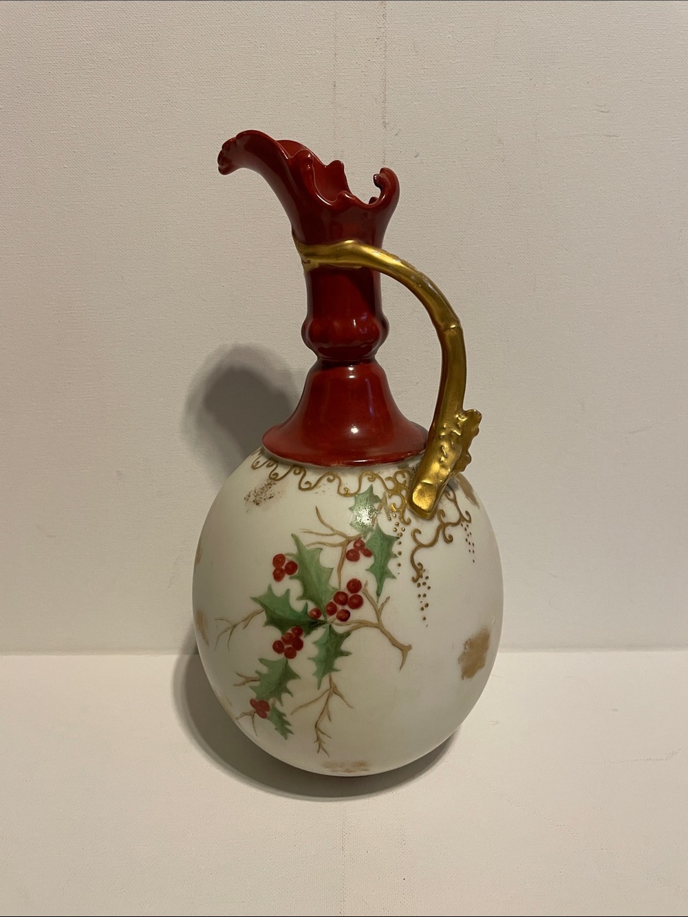Limoges White Porcelain Base with Green Stamped Maker's Mark France